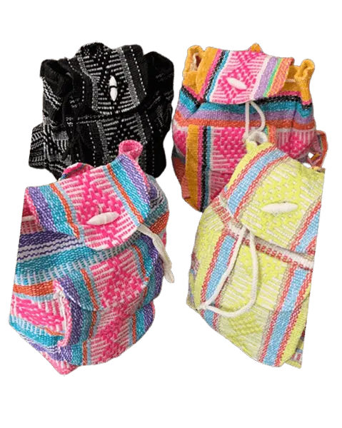Shop Baja backpack, Mexican weave ethnic bags
