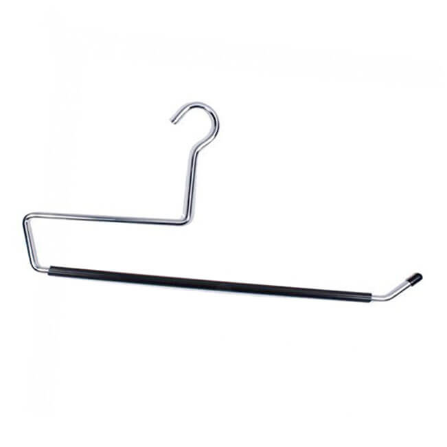 bedspread/sleeping bag hanger is made of sturdy metal and is designed to fit most beds