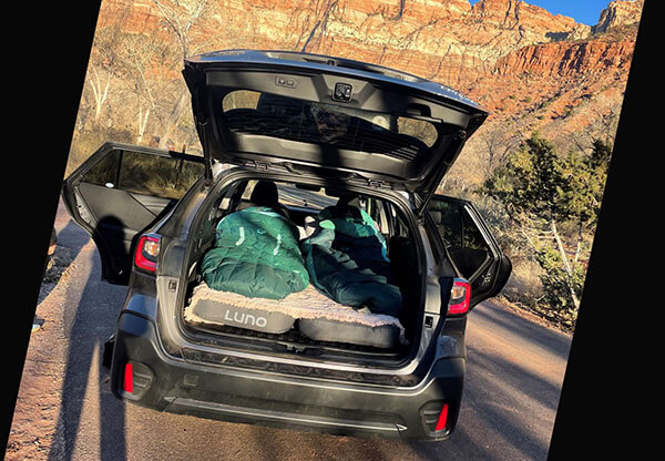 the perfect car camping mattress for those who want to be able to take their car camping anywhere and keep it small. 