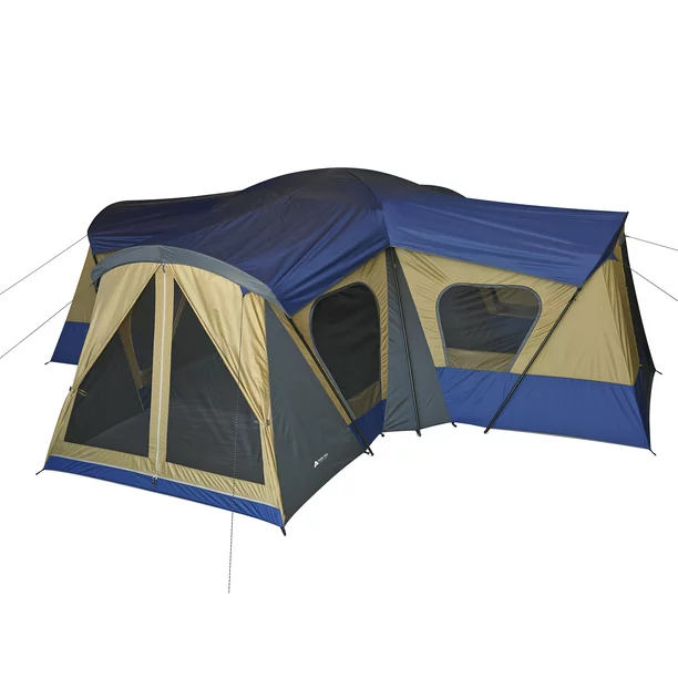 ozark trail 14-person 4-room base camp cabin tent