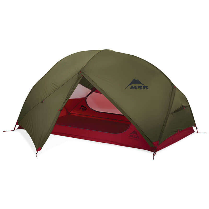 MSR is known for the quality of craftmanship, stability and a great space-to-weight ratio. It can be set up without an inner tent , has D-shaped entrances that make it easier to get in and out of the tent and provides maximum space inside the tent. 