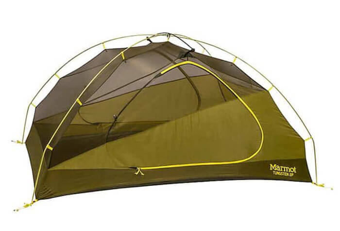 The small 2 person tent is great for car camping and short backpacking trips. It is easy to set up and has a lot of interior space. However, the fly is a little difficult to put on correctly and the tent is on the heavy side.