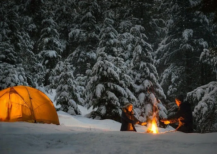 Use snow as a winter camping tool